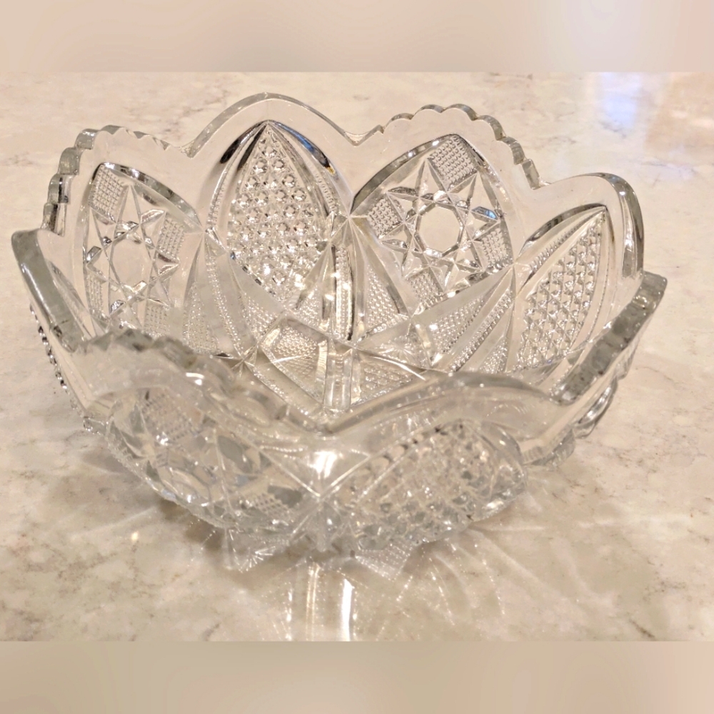 H 5" x W 9" Crystal Fruit Bowl.